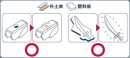 在颜色、图案、形状等设计中，不包含特定角色及作品相关要素的制作用素材