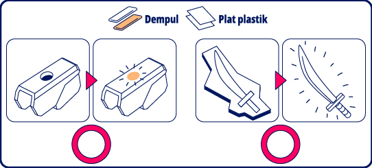 Bahan kerajinan yang tidak mengandung bahan apa pun yang berkaitan dengan karakter dan/atau seri tertentu dalam desain seperti warna, corak, dan bentuk